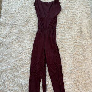REISS Burgundy Sleeveless Jumpsuit – Size 2 (EU 34 / UK 6)